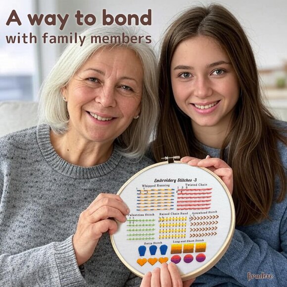 Classic Embroidery Stitches Practice Kit, Embroidery Kit for Beginners, Beginner - Picture 7 of 9